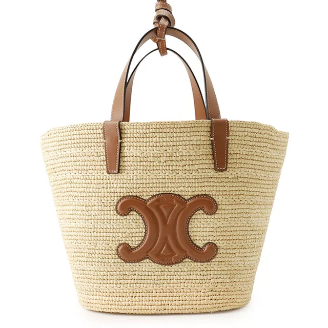 Celine Panier Basket Bag Teen Supple Tan115802FF7.04LU Raffia Leather in Raffia from GALLERY RARE