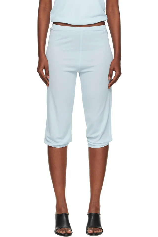 BAMBOU ROGER KWONG Blue Double Face Crêpe Jersey Dance Corsaire Lounge Pants from SSENSE, photo 1 of 1