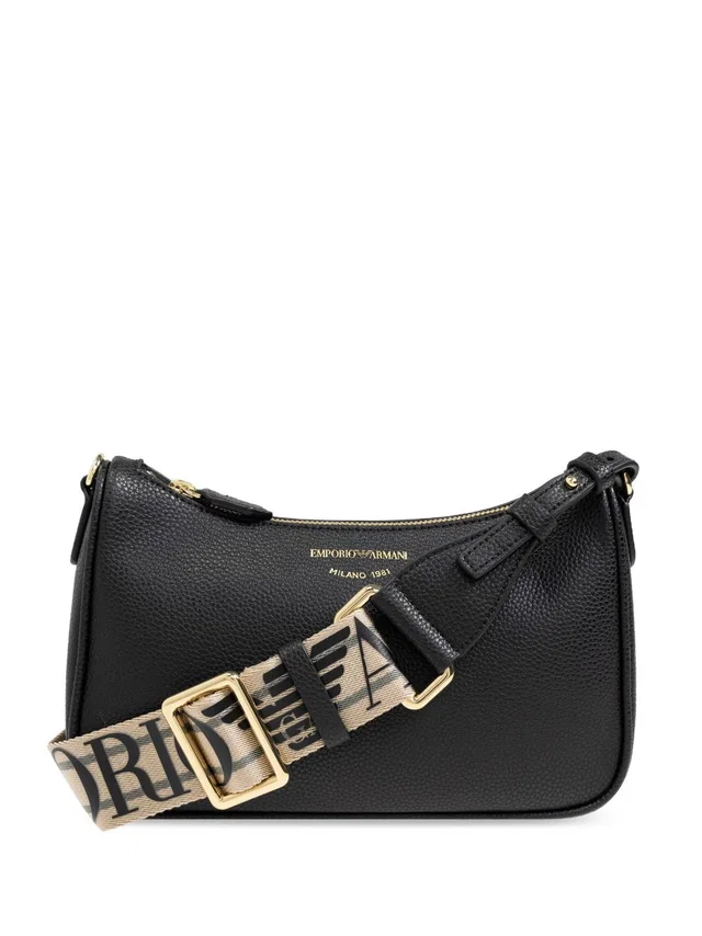 Giorgio Armani Myea Shoulder Bag — Black in Black Leather from HEWI