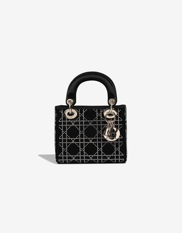Dior Lady Small Silk Black in Black Silk from SACLÀB