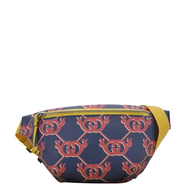 Gucci Children's Interlocking G Snail Print Canvas Bumbag Blue 502095 in Blue Canvas from Dallas Designer Handbags