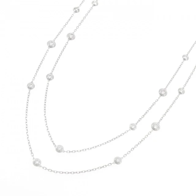 Cartier Diamants Legers 18K White Gold Diamond Necklace in White from LuxUness, photo 2 of 2