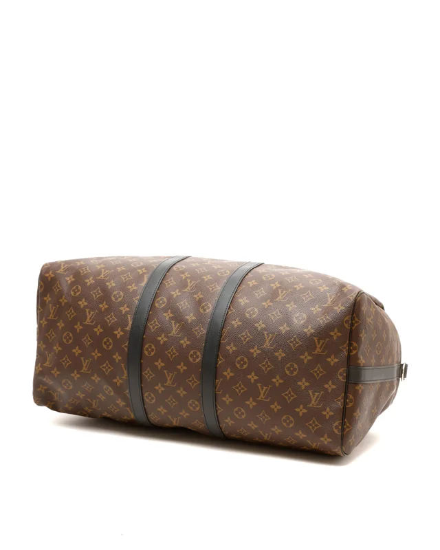 Louis Vuitton Monogram Macassar Keepall Bandoulière 55 Weekend Bag in Canvas from A Retro Tale, photo 4 of 9