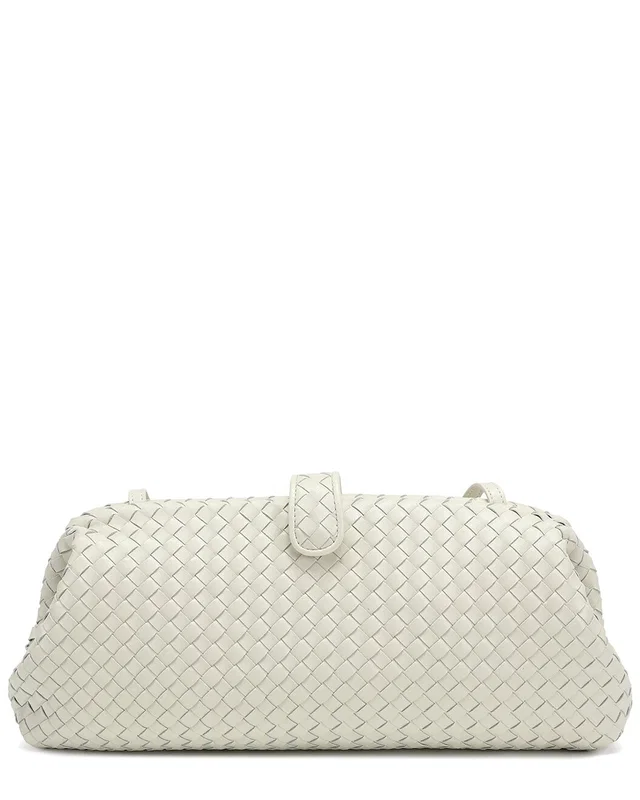 Tiffany & Fred Paris Leather Clutch/Shoulder Bag in https://asset1.ruecdn.com/images/sw/116081/1160818003_RLSW_white.jpg, image 1 of 1 from Rue La La