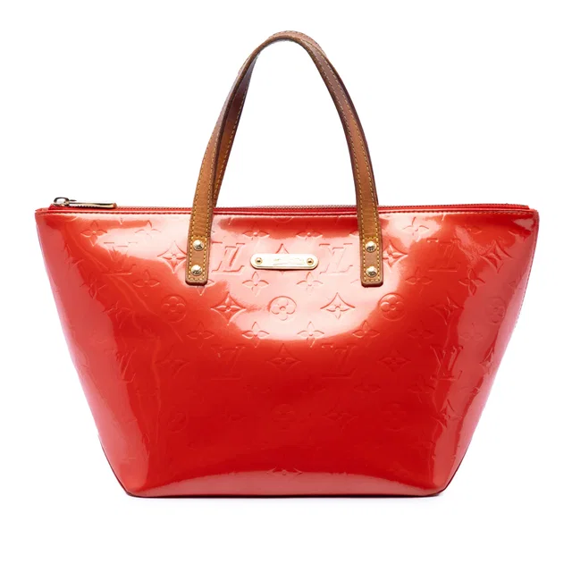 Red Louis Vuitton Monogram Vernis Bellevue PM Handbag in Red Leather from Designer Revival
