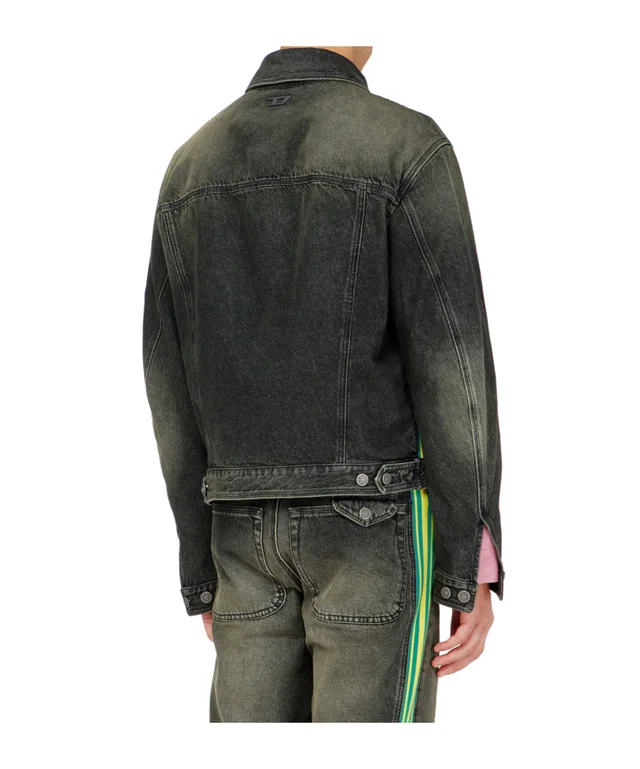Diesel trucker jacket with striped-shoulder bands, photo 3 of 4 from SENSER