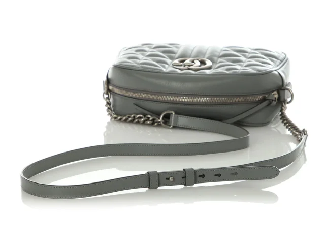 Gucci Small Gray Marmont Aria Camera Bag in Grey Leather from Ann's Fabulous Finds, photo 7 of 9
