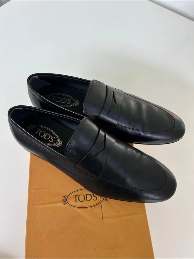 Tod's Mocassino Black Leather Penny Loafers Size 8.5 in black Leather from Poshmark