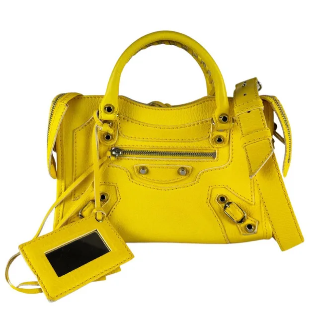 Balenciaga Handbag Shoulder Bag Classic Mini City Leather Yellow S in yellow Leather from Poshmark