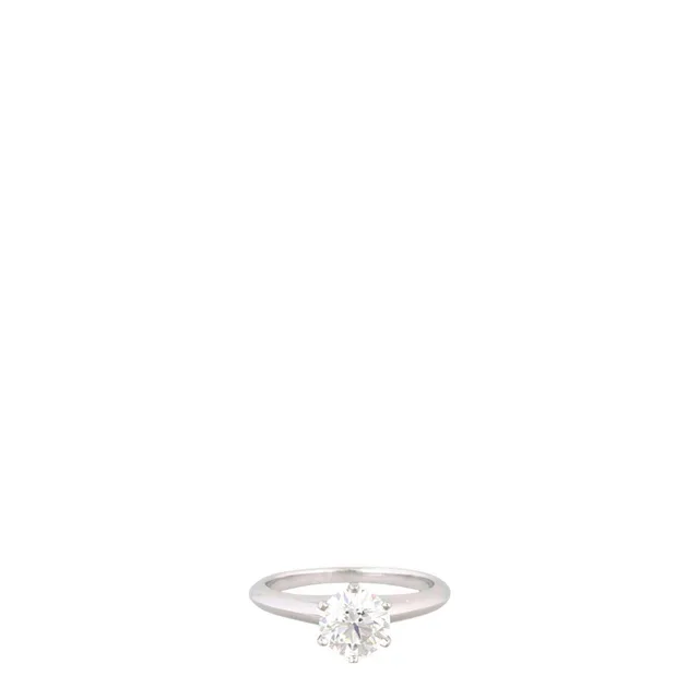 Tiffany & Co. Setting Solitaire Diamond Platinum Ring from Luxe.It.Fwd