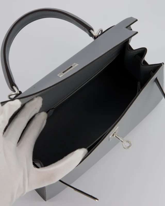 Hermès Kelly 25 Sellier Bag in Grey Leather from Sellier, photo 18 of 21