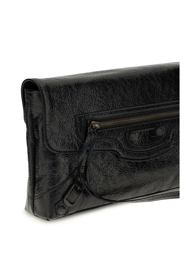 Balenciaga Le City Clutch — Black Lambskin in Black Lambskin from HEWI