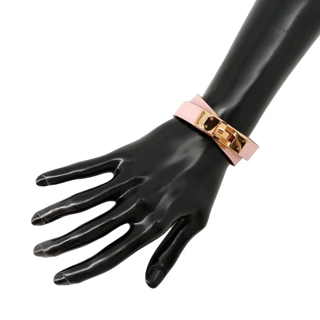 Hermès Kelly Double Tour Bracelet Size T2 Rose Sakura Swift Leather in Pink Swift leather from GALLERY RARE, photo 4 of 14