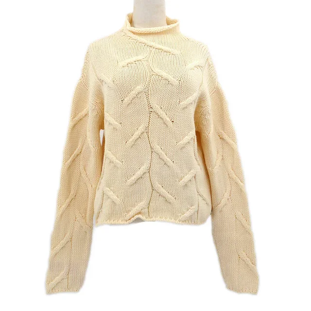 Chanel 1999 Fall fisherman's knit mock-neck jumper #38 in Wool from AMORE Vintage Tokyo