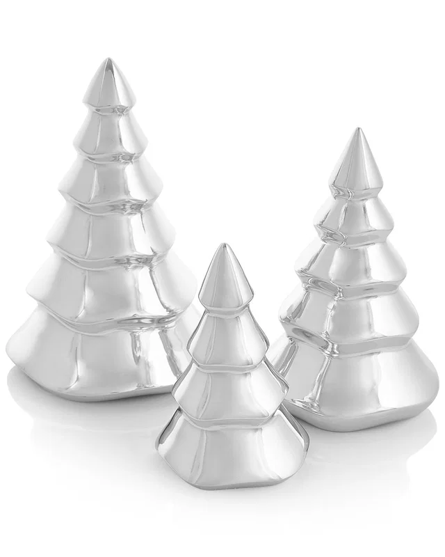 Nambé 3pc Mini Alloy Christmas Tree Set, image 1 of 1 from Rue La La
