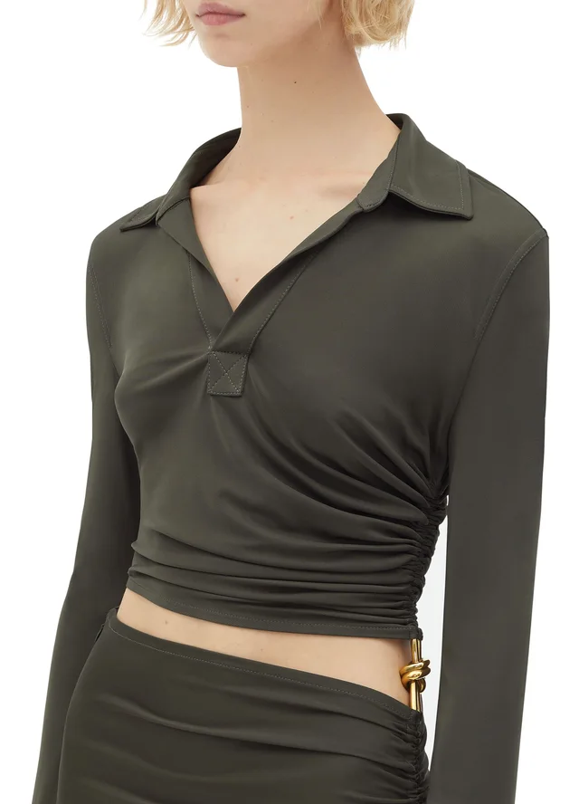 BOTTEGA VENETA Long flowing dress in viscose in Green 100% viscose, photo 5 of 7 from 24S (Canada)