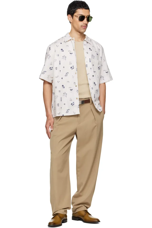 Paul Smith Off-White S/S Casual Fit Shirt, photo 4 of 4 from SSENSE