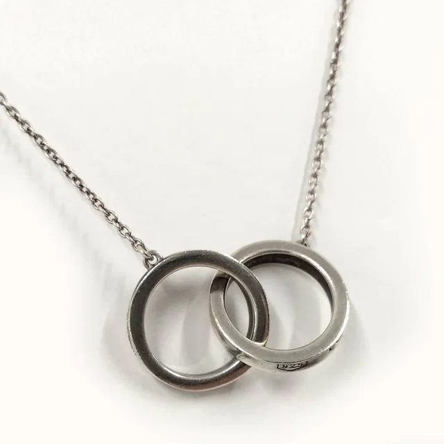 Tiffany & Co. Necklace Interlocking Silver in Silver from The Reluxe