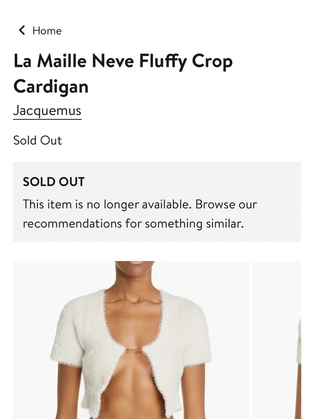 Jacquemus La Maille Neve Fluffy Crop Cardigan in black from Poshmark