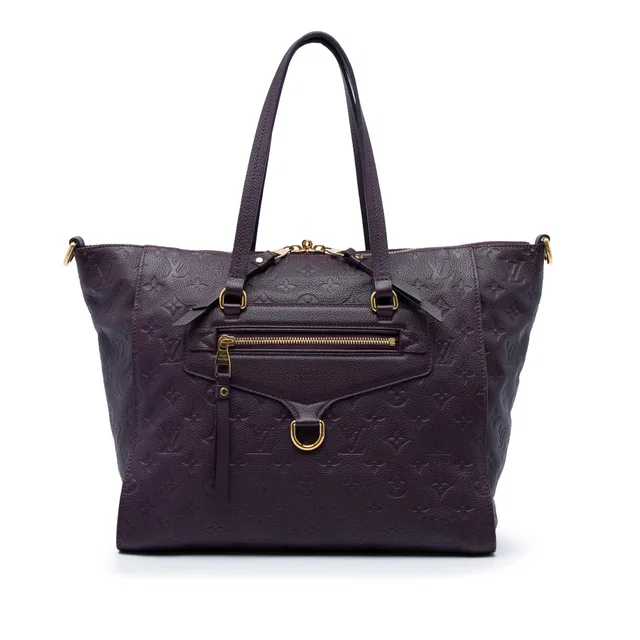 Purple Louis Vuitton Monogram Empreinte Lumineuse PM Satchel in Purple Leather from Designer Revival