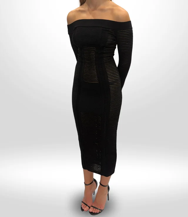 Balmain Vintage Black Dress Sz S in Black from Revivre Luxury Consignment
