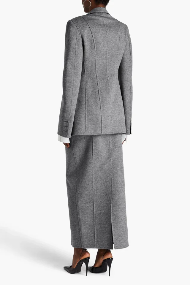 Peter Do Layered Wool and Cashmere-Blend Felt Blazer in Grey, photo 3 of 4 from THE OUTNET