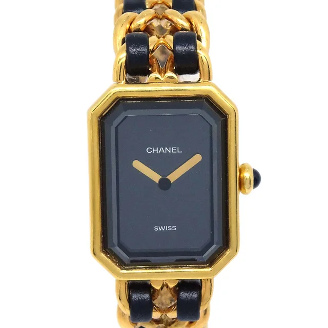 Chanel Premiere Watch Gold #S in Gold Leather from AMORE Vintage Tokyo