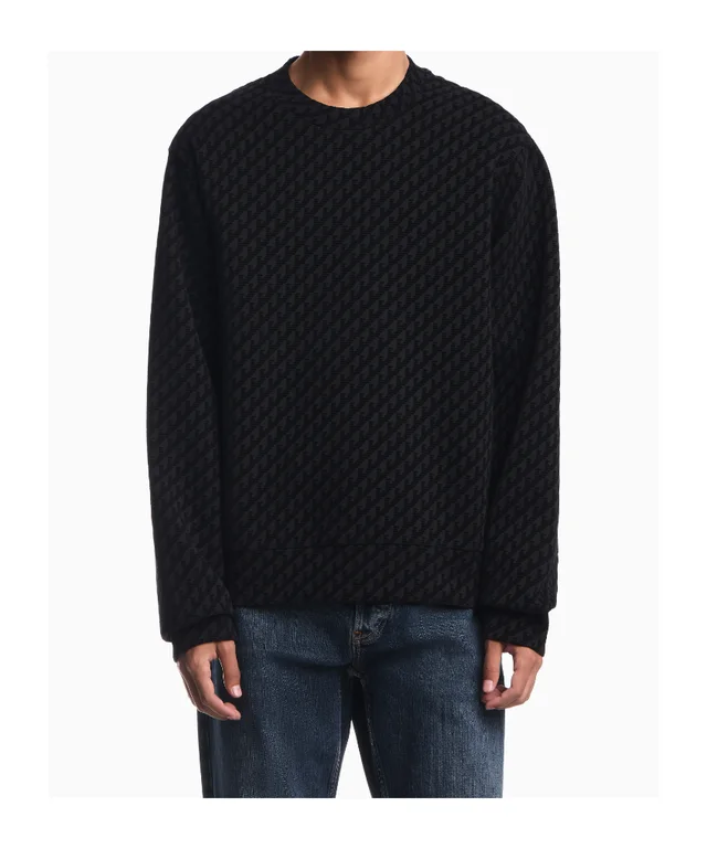Emporio Armani monogram-pattern crew-neck sweater, photo 4 of 6 from SENSER
