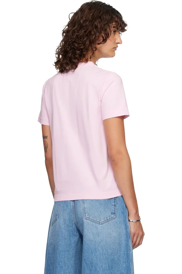 JACQUEMUS Pink 'The Gros Grain short-sleeve' T-shirt, photo 3 of 4 from SSENSE