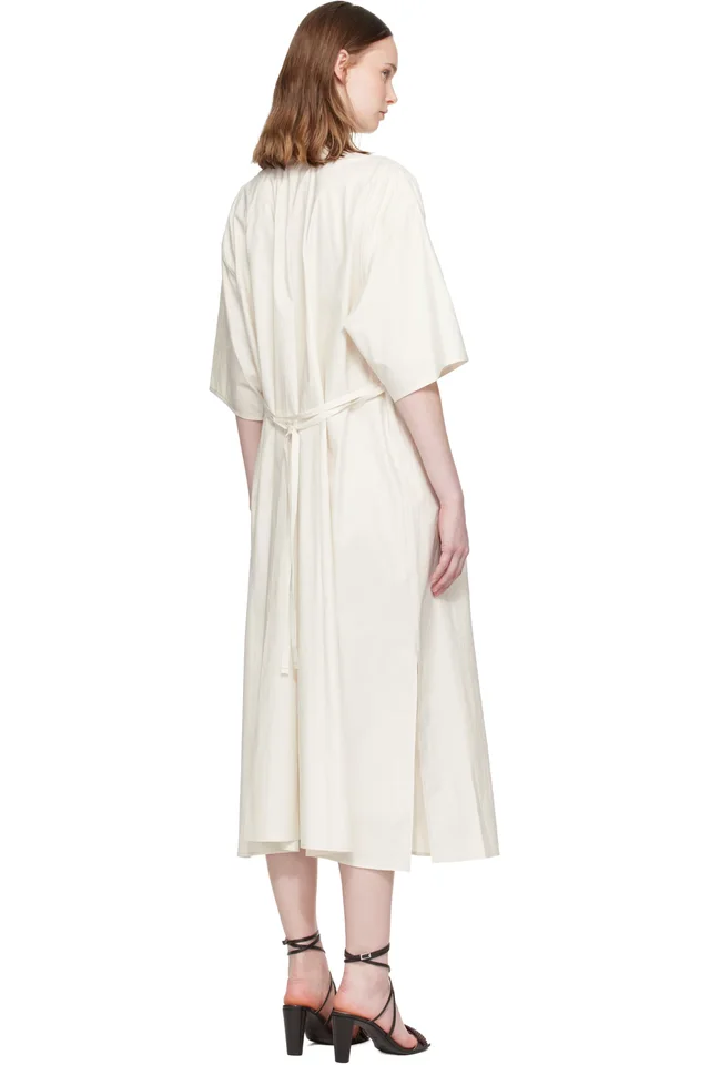 LEMAIRE White Reversible Tube Midi Dress, photo 3 of 4 from SSENSE