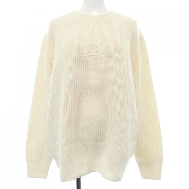 Prada Knit Sweater Beige in Beige Cashmere from The Reluxe