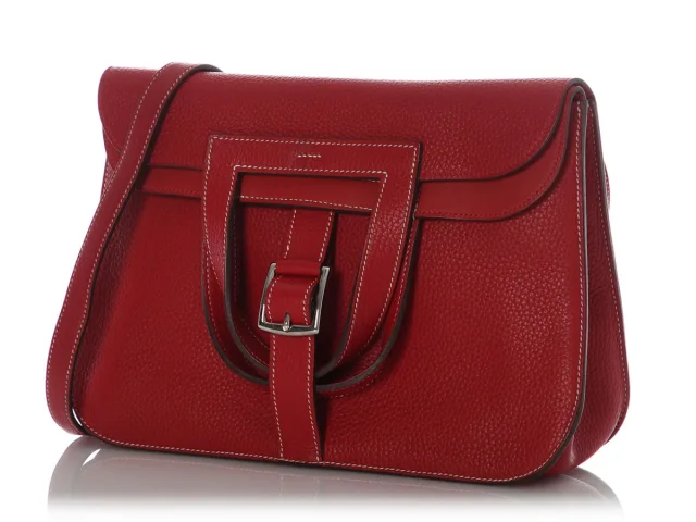 Hermès Clémence Halzan 31 in Red Clemence leather from Ann's Fabulous Finds, photo 3 of 10
