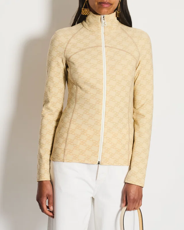Fendi Beige Gilet with FF Monogram Prints Size FR 36 (UK 8) in Beige from Sellier