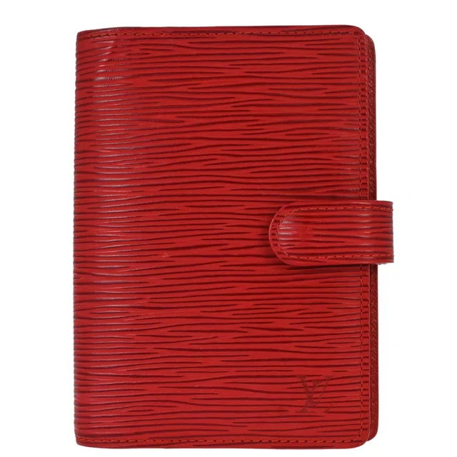 Louis Vuitton Red Epi Agenda PM Notebook Cover R20057 Small Good in Red Leather from AMORE Vintage Tokyo