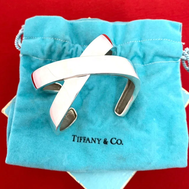 Tiffany & Co. Vintage Graffiti Cuff Bracelet 925 Sterling Silver Bangle in Silver from The Reluxe