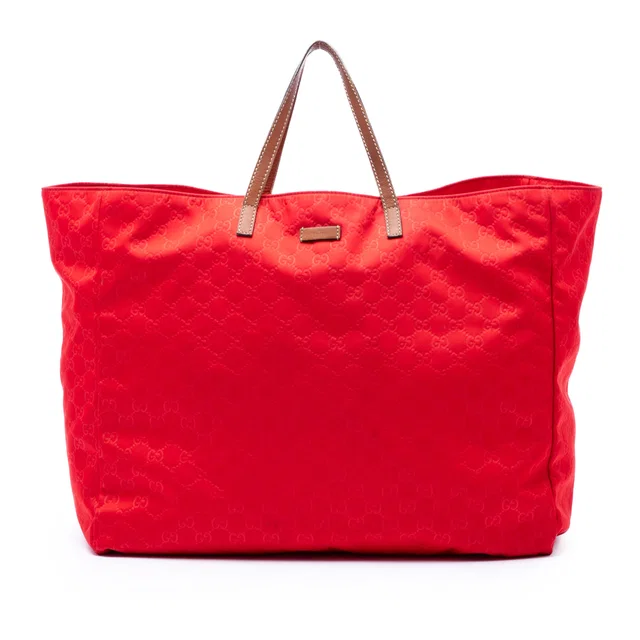 Red Gucci GG Canvas Travel Bag in Red Canvas from Designer Revival