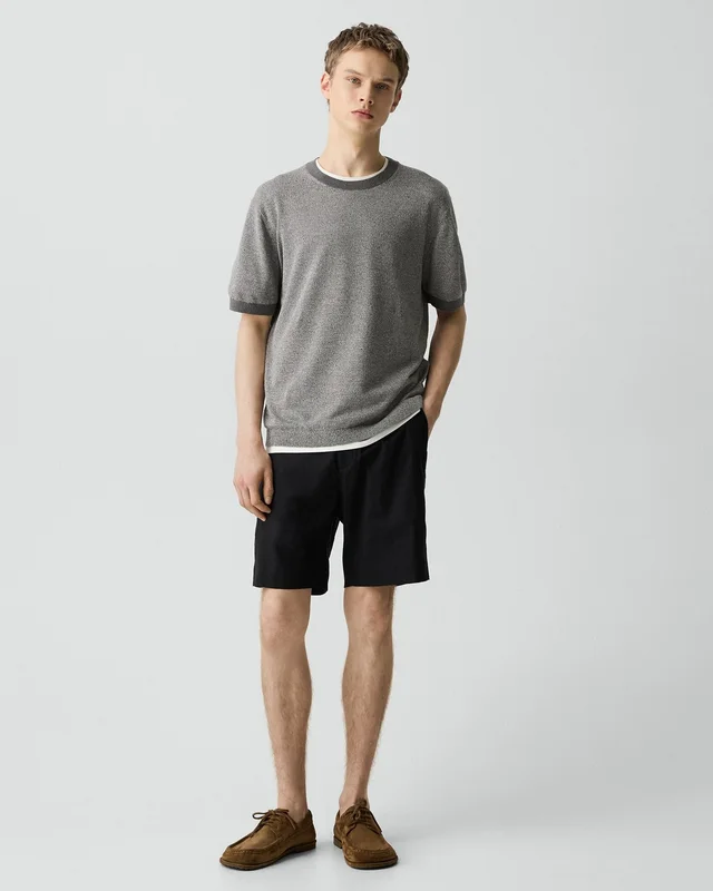 Theory Crewneck Tee in Silk Linen, photo 6 of 7 from Theory