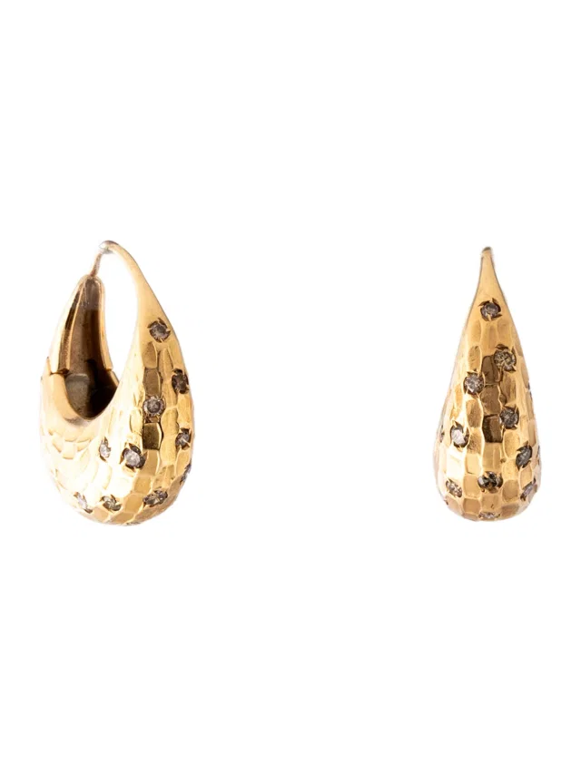 Pomellato 18K Diamond Hoop Earrings in multicolor from The RealReal