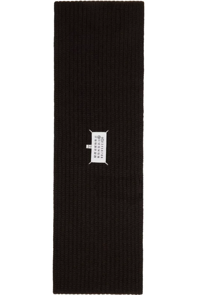 Maison Margiela Brown Cashmere Scarf, photo 2 of 4 from SSENSE