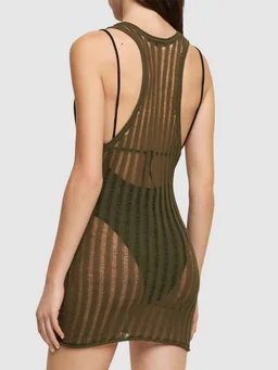 Tropic Of C Short dress with round neckline in 72% Organic Cotton, 28% Recycled Nylon, photo 3 of 5 from LUISAVIAROMA