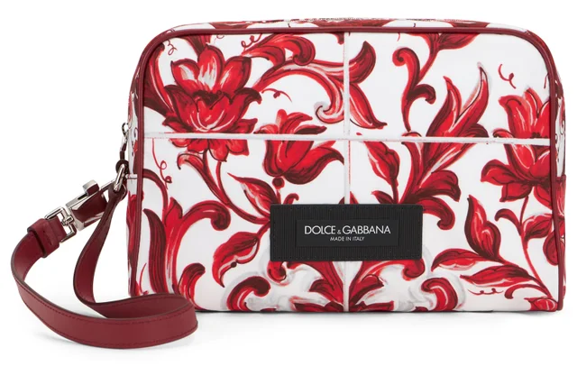 Dolce & Gabbana Majolica Print Calfskin Clutch — Red in Red Calfskin from HEWI, photo 2 of 2
