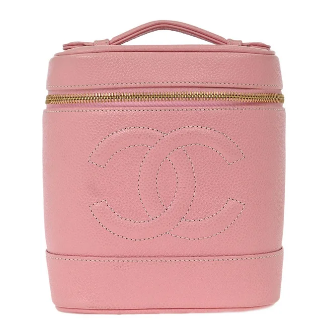 Chanel 2005-2006 Pink Calfskin Timeless Vanity Handbag in Pink Calfskin from AMORE Vintage Tokyo