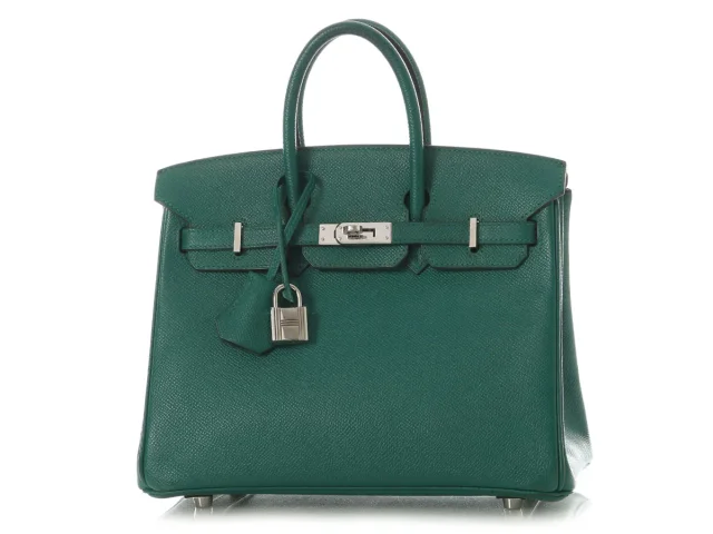 Hermès Malachite Epsom Birkin 25 in Epsom leather from Ann's Fabulous Finds, photo 2 of 11