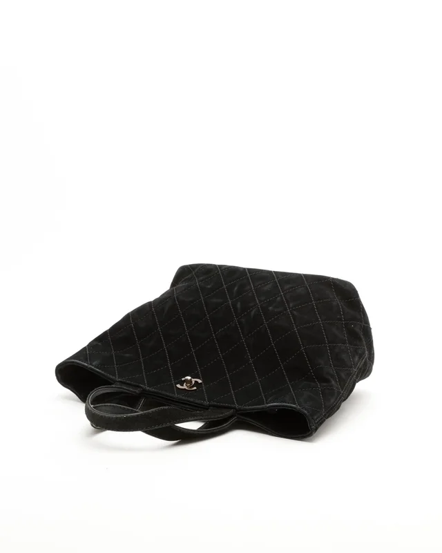 Chanel CC Quilted Suede Tote Bag in Suede from A Retro Tale, photo 5 of 11