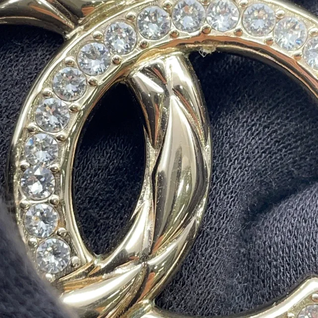 Chanel CC Logo Necklace GoldAB1456 Metal Rhinestone from GALLERY RARE, photo 7 of 10