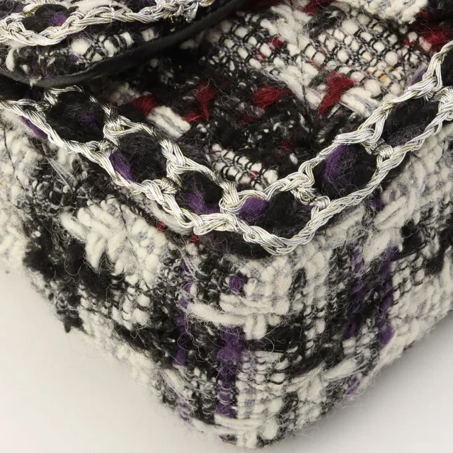 Chanel 2019頃製 ツイード CC ターン ロック チェーン ショルダーバッグ マルチ from VINTAGE QOO TOKYO, photo 8 of 13