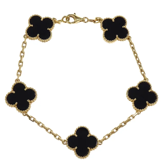 Van Cleef & Arpels Alhambra Bracelet Onyx Au750 from AMORE Vintage Tokyo
