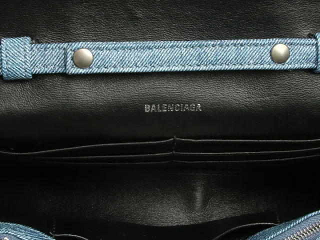 Balenciaga Denim Hourglass Wallet on Chain in Denim from Ann's Fabulous Finds, photo 8 of 9