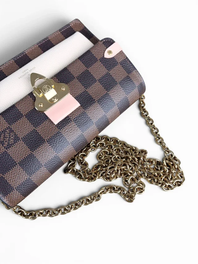 Louis Vuitton Damier Ebene Vavin Chain Wallet in Brown Canvas from Season 2 Consign, photo 9 of 10