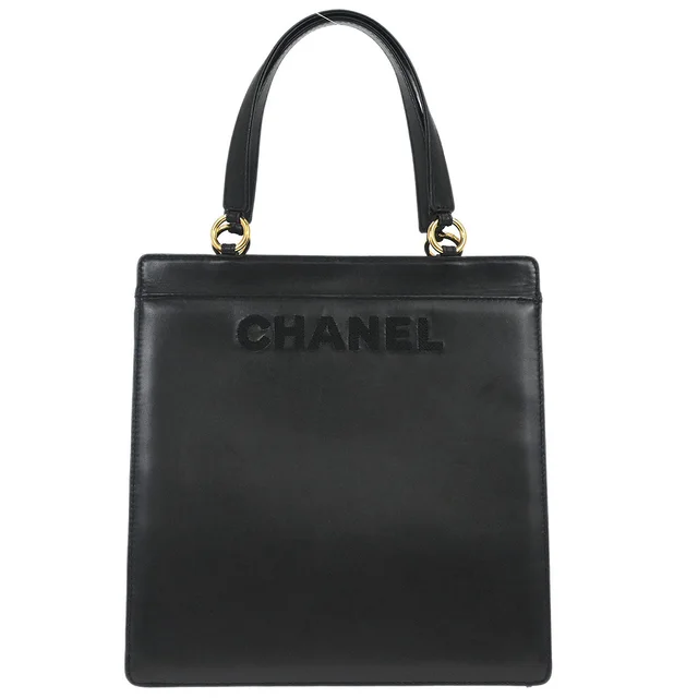 Chanel 1997-1999 Black Lambskin Tote Bag in Black Lambskin from AMORE Vintage Tokyo